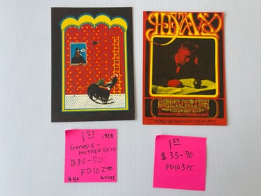 FD102 - FD103 - GENESIS AND COUNTRY JOE POSTCARDS