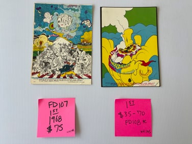 FD107 - FD108 - QUICKSILVER AND BLUES PROJECT POSTCARDS