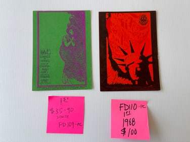 FD109 - FD110 - LOVE AND BLOOD, SWEAT & TEARS POSTCARDS