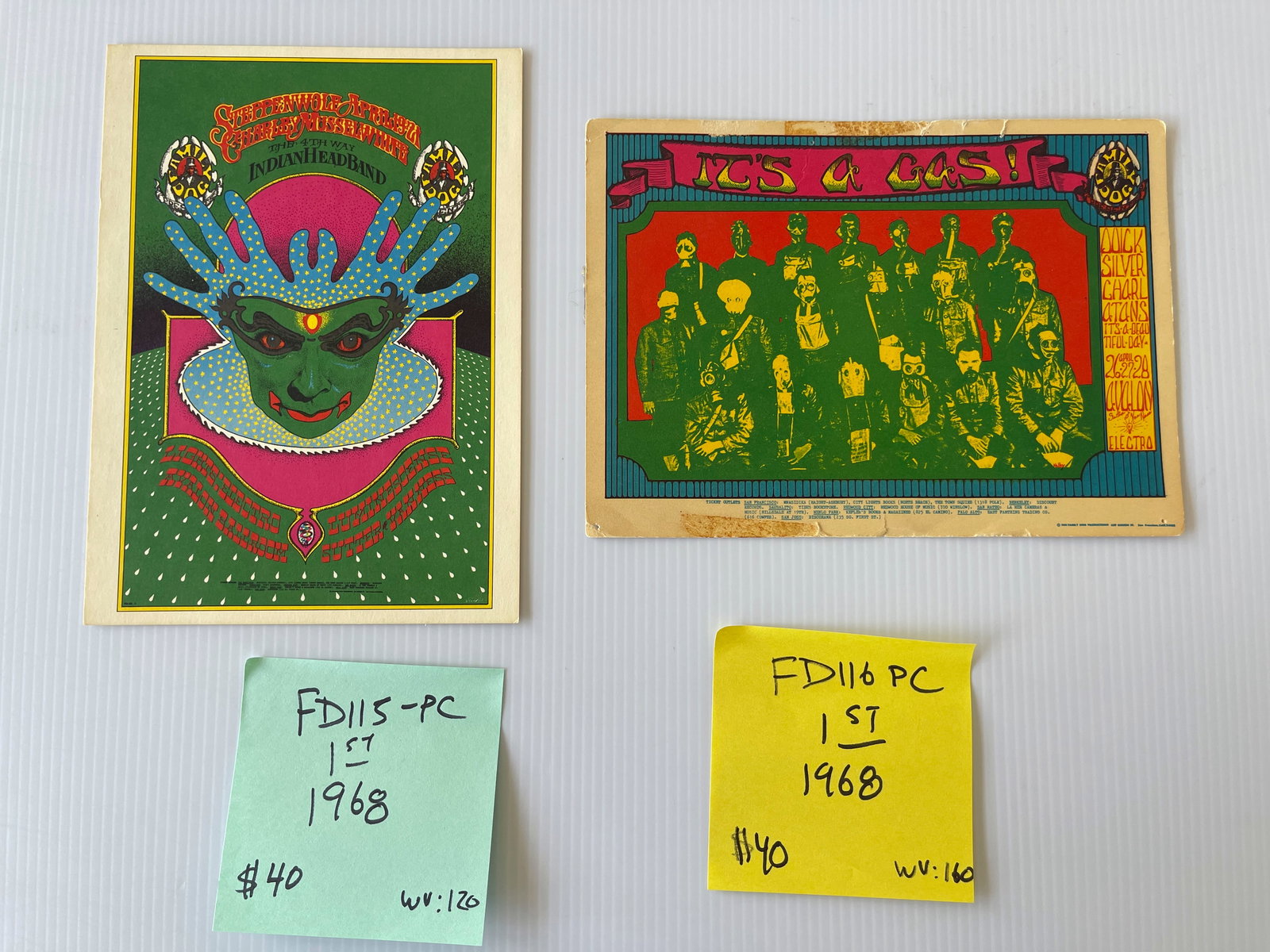 FD115 - FD116 - STEPPENWOLF AND QUICKSILVER POSTCARDS (1 of 2)