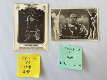 FD141 - FD143 - GRATEFUL DEAD - BUDDY MILES POSTCARDS