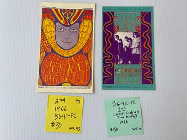 BG41 - BG42 - GRATEFUL DEAD AND JEFFERSON AIRPLANE POSTCARDS