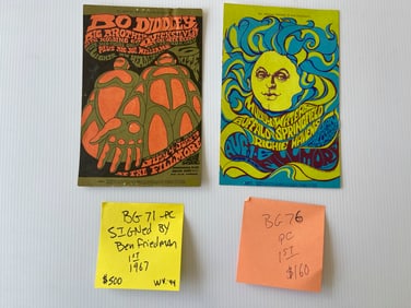 BG71 - BG76 - BO DIDDLEY AND MUDDY WATERS POSTCARDS