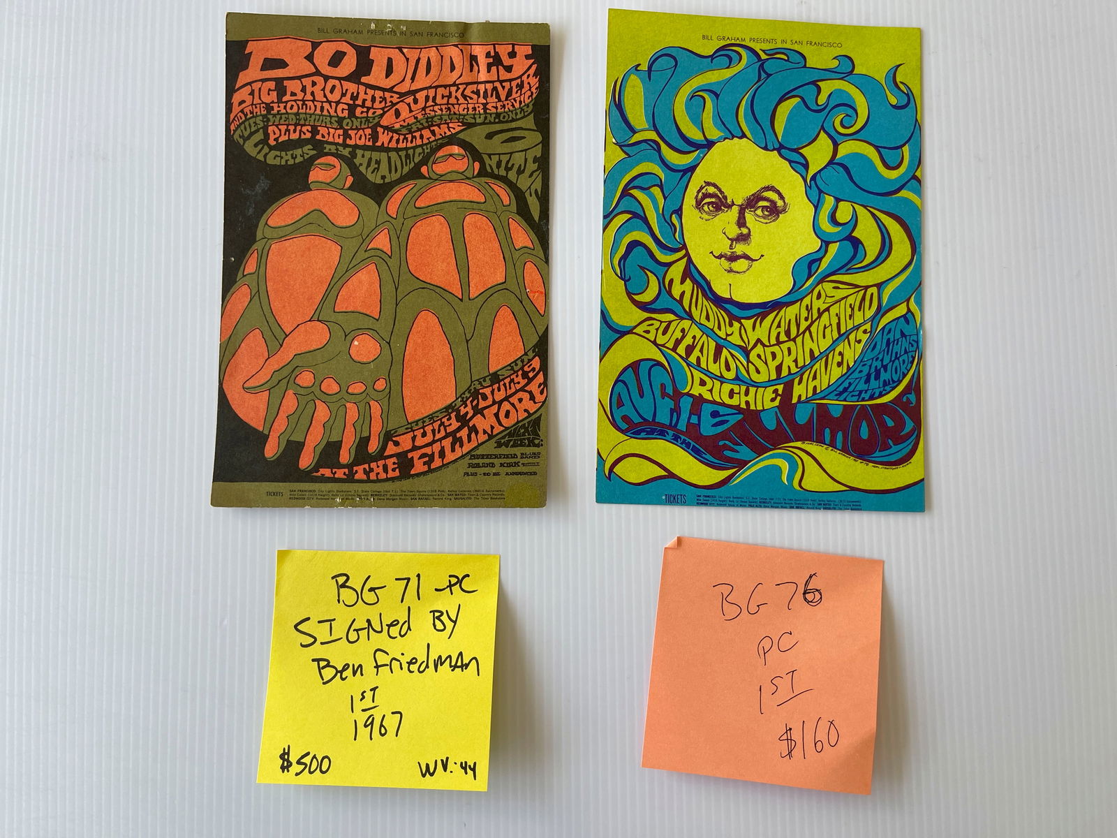 BG71 - BG76 - BO DIDDLEY AND MUDDY WATERS POSTCARDS (1 of 3)