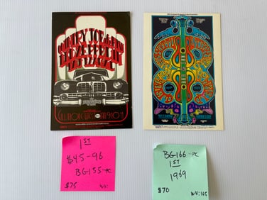 BG155 - BG166 - LED ZEPPELIN AND BUTTERFIELD BLUES POSTCARDS
