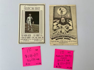 BG189 - BG192 - TEN YEARS AFTER AND TAJ MAHAL HANDBILLS