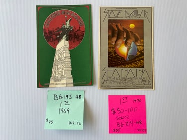 BG195 - BG214 - COUNTRY JOE AND STEVE MILLER HANDBILLS