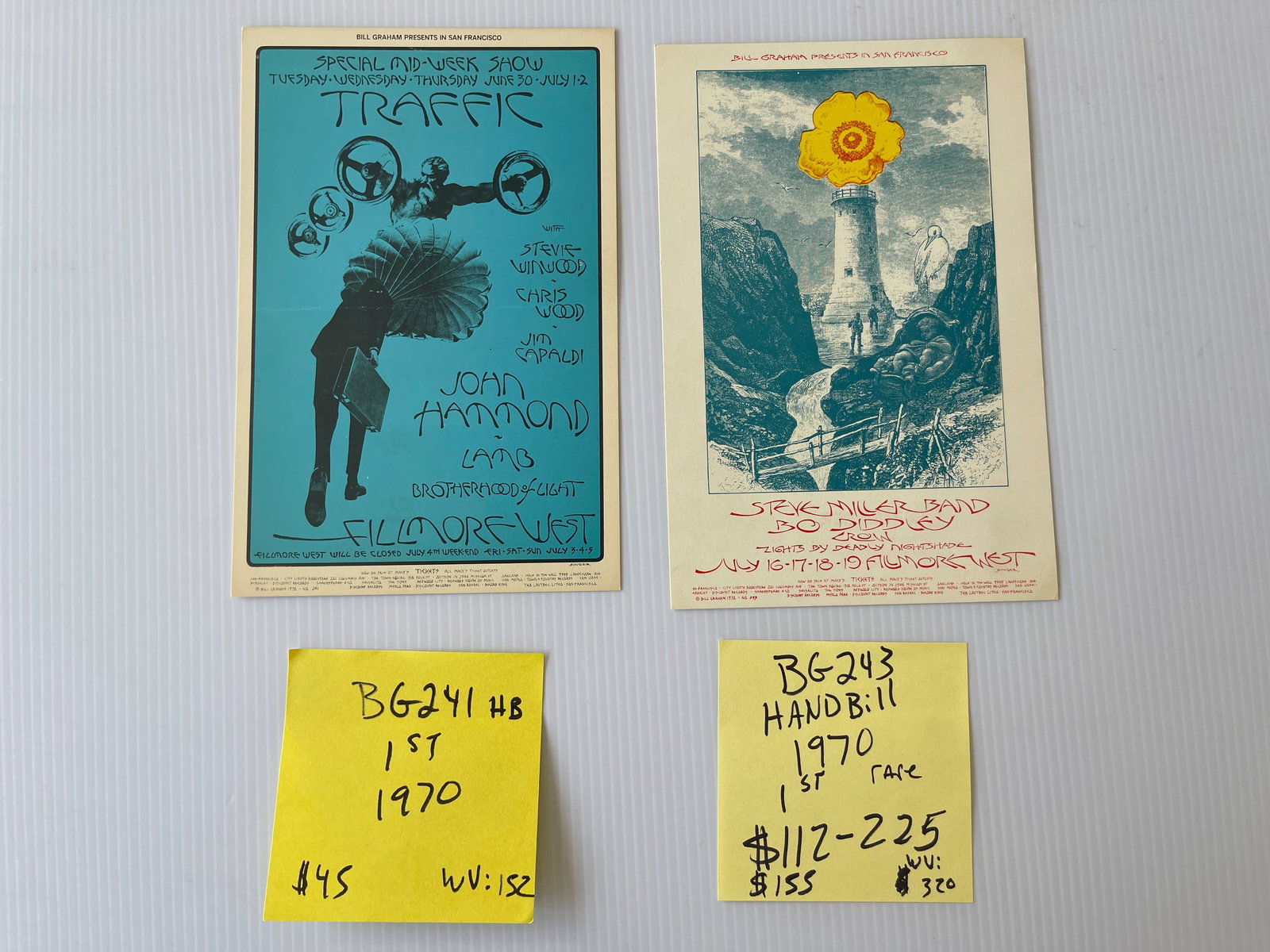 BG241 - BG243 - TRAFFIC AND STEVE MILLER HANDBILLS (1 of 2)