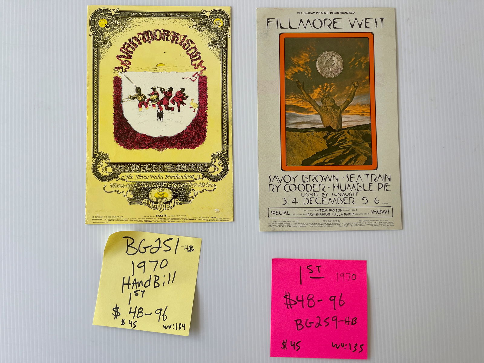 BG251 - BG259 - VAN MORRISON AND SAVOY BROWN HANDBILLS (1 of 2)