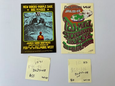 BG271 - BG277 - NEW RIDERS AND TAJ MAHAL HANDBILLS