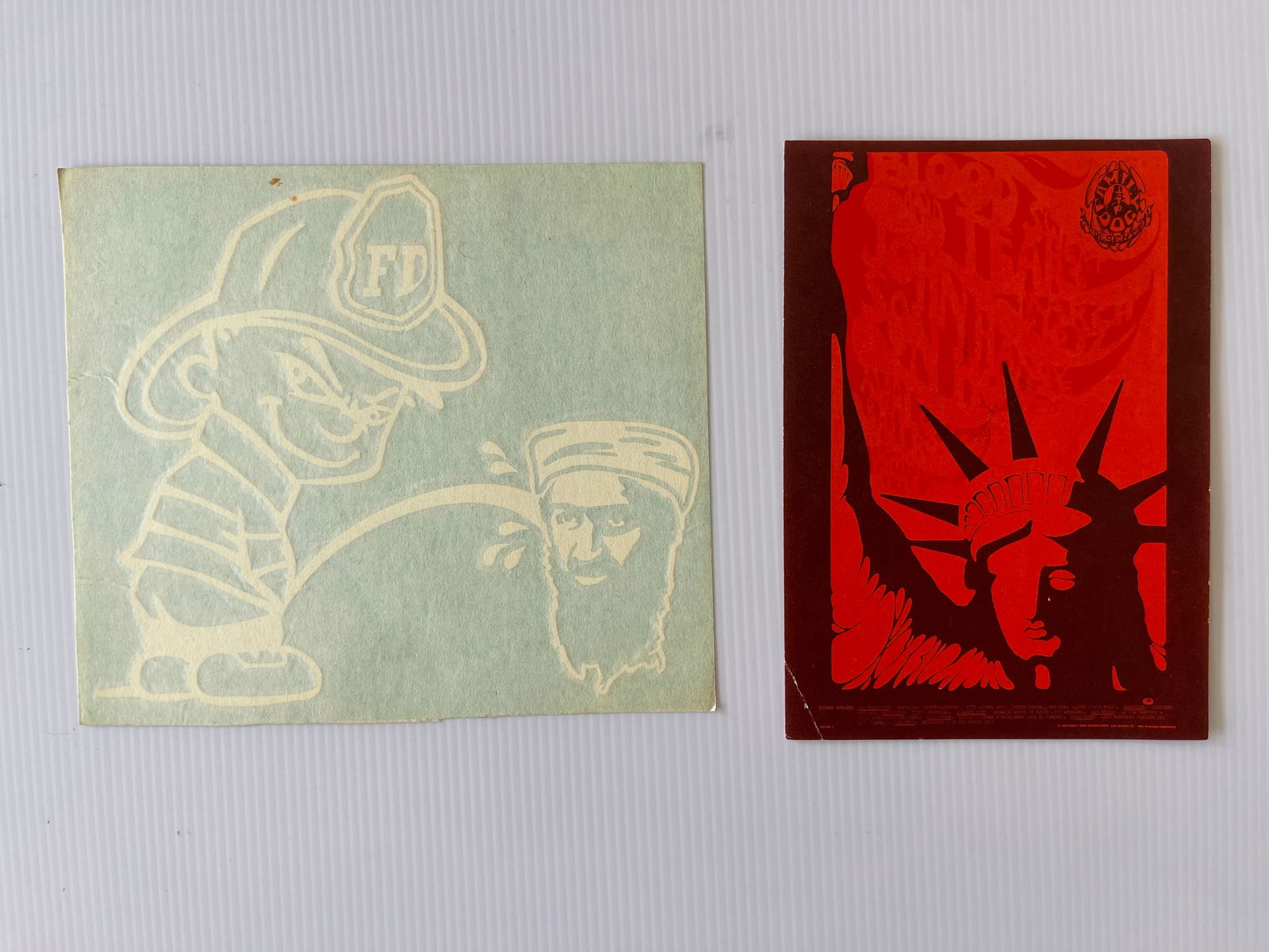 DECAL AND BLOOD, SWEAT AND TEARS POSTCARD: Pee on it! DECAL AND BLOOD, SWEAT AND TEARS POSTCARD