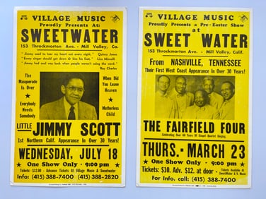 RARE - SWEETWATER - VILLAGE MUSIC POSTERS - MILL VALLEY HISTORY