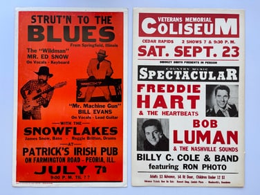 TWO BLUES AND NASHVILLE SOUNDS SHOW PRINTS