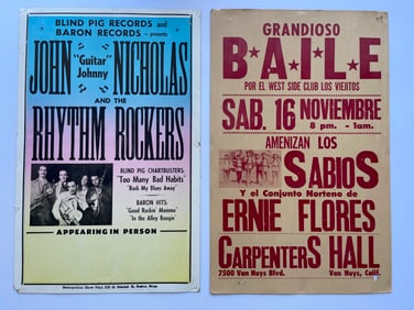 SET OF TWO BOXING STYLE SHOW PRINTS - R&B AND MEXICAN JAMS