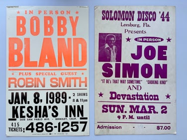 TWO BOXER STYLE SHOW PRINTS FEATURING BOBBY BLAND & JOE SIMON