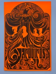 THE YARDBIRDS 1967 DAYGLO ORANGE DOUBLE SIDED POSTER