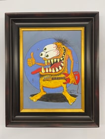 STANLEY MOUSE ORIGINAL ACRYLIC PAINTING - GUITAR MONSTER