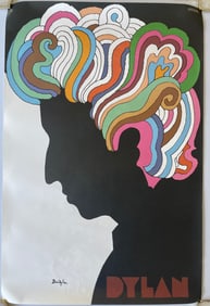 ULTIMATE RARE - BOB DYLAN SIGNED MILTON GLASER POSTER