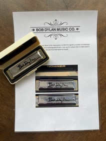 BOB DYLAN SIGNED HARMONICA with COA / LOA
