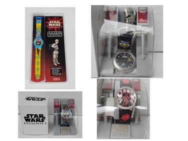 STAR WARS NEW IN BOX WATCH COLLECTION of 4