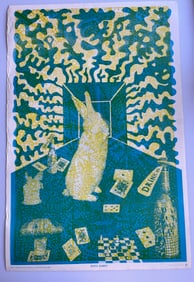 EAST TOTEM WEST - POSTER #8 - White rabbit variant - Double sided