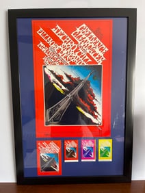 WOW! CCR - JETHRO TULL w/ TICKETS and PC! FRAMED IN PLEXI FOR IMMEDIATE DISPLAY