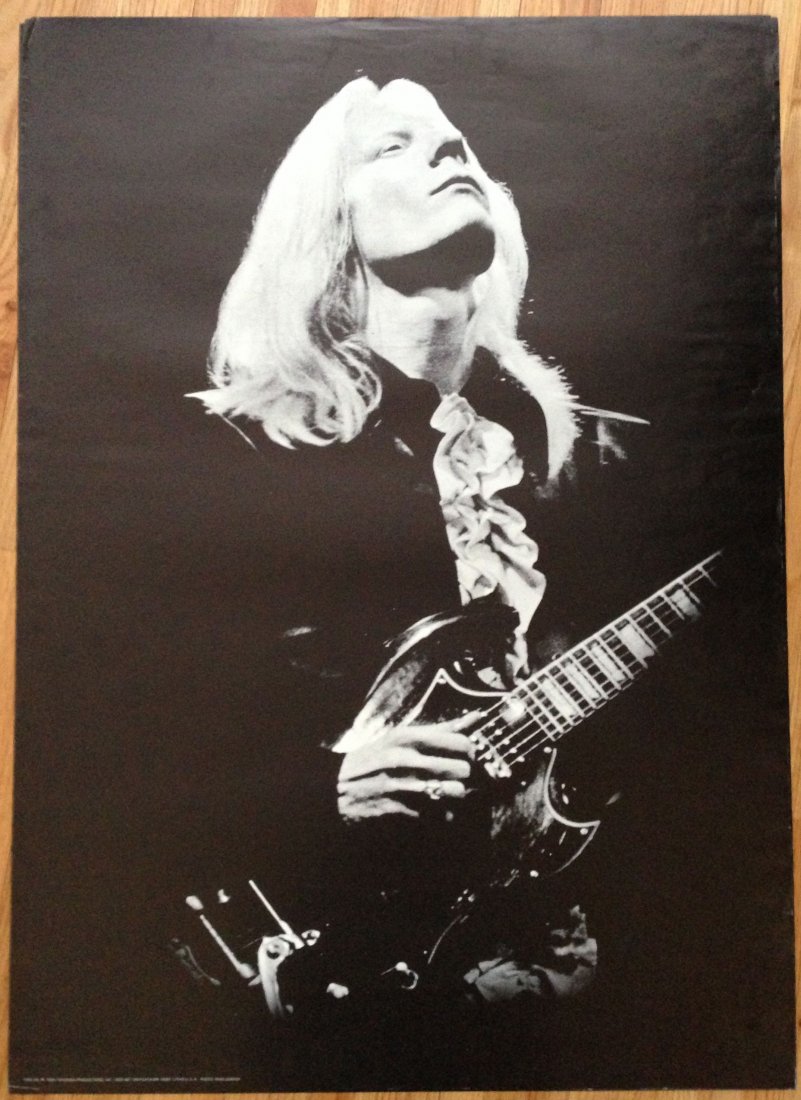 EDGAR WINTER HIPPY POSTER - 1969: 1969 Hippy Poster - Edgar Winter. Photo by the very famous Mike Barich. Pandora Productions. 28" x 39" - Heavy Stock. LAST ONE. FROM THE VAULT OF PANDORA PROD. THIS POSTER HAS BEEN STORED FLAT FOR 40+