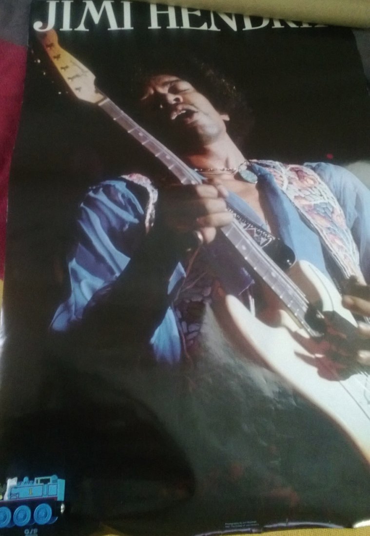 JIMI HENDRIX BLUE SHIRT POSTER: Jimi Hendrix Blue Shirt Poster 1987 OSP publishing Photo by Jim Marshall Officially Licensed Winterland product