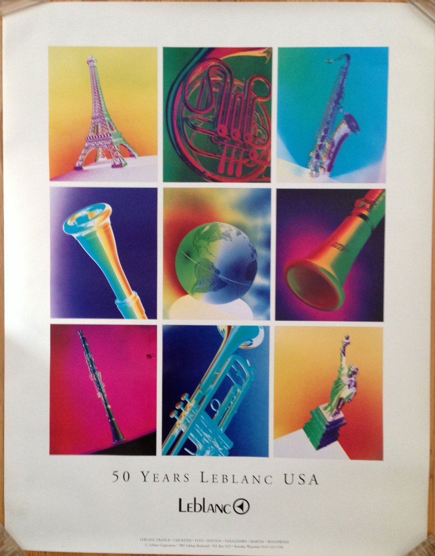 50 YEARS LEBLANC USA Poster: 50 YEARS LEBLANC USA Poster. In 2005, the Conn-Selmer Company acquired the G.Leblanc Corporation. This brought another family of brand names such as Leblanc, Vito, Holton, Martin, and Yanagisawa into 