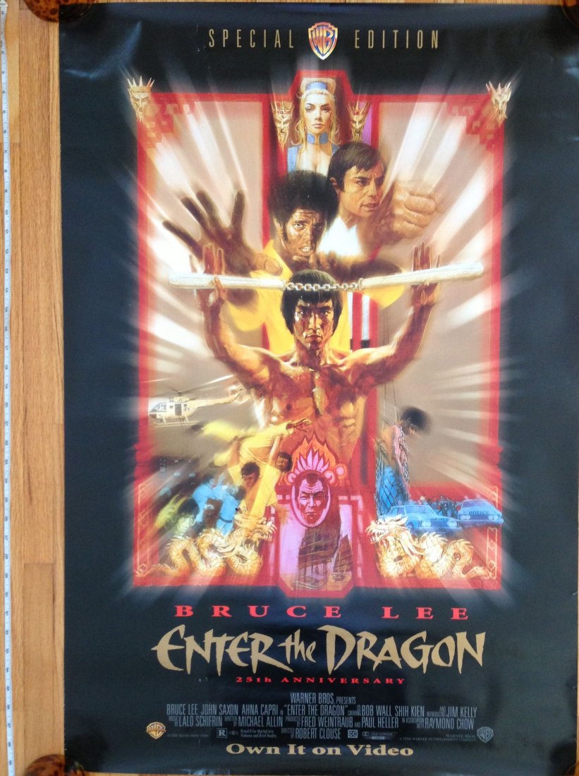 BRUCE LEE - ENTER THE DRAGON - MOVIE POSTER: BRUCE LEE - ENTER THE DRAGON - MOVIE POSTER. Rare anniversary edition.