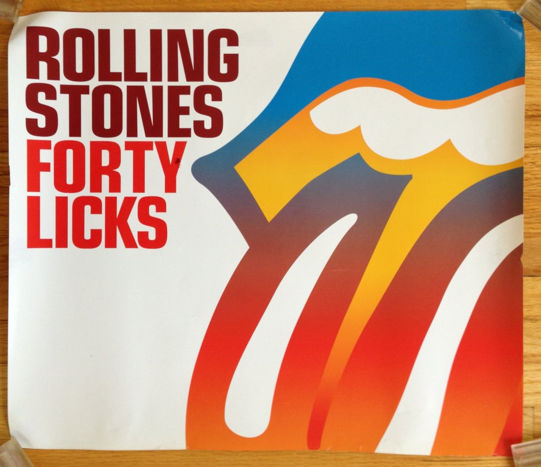 Rolling Stones 40 Licks Record Company PROMO: Rolling Stones 40 Licks Record Company PROMO Poster. Poster from the 40 LICKS lp. Record company issue. 16" by 18"