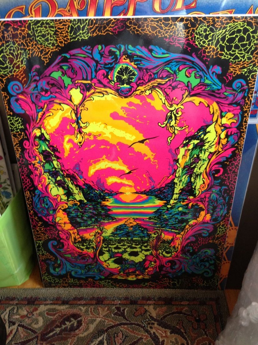 VINTAGE BLACK LIGHT POSTER IN THE BEGINNING