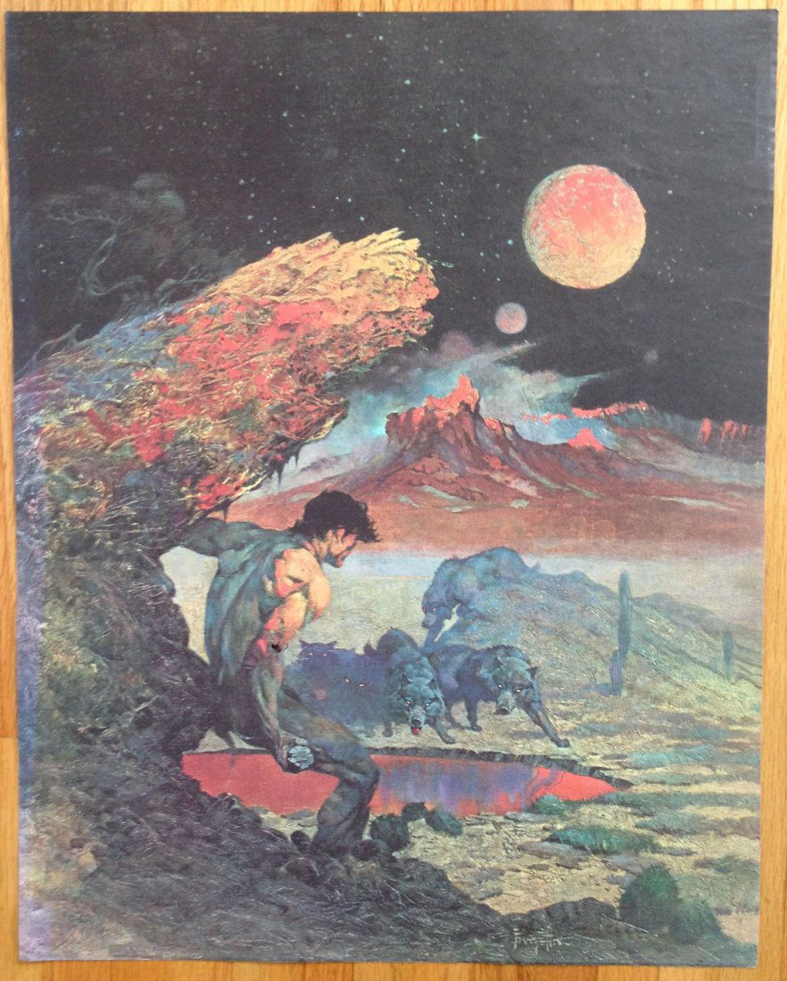 Wolf-Man- Frank Frazetta Print/Poster (FZ 3-5): Wolf-Man- Frank Frazetta Print/Poster (FZ 3-5) VINTAGE FRANK FRAZETTA PRINT/POSTER Long Out of Production vintage print from the mid 1970s. High quality pebble grained paper stock, suitable for framin