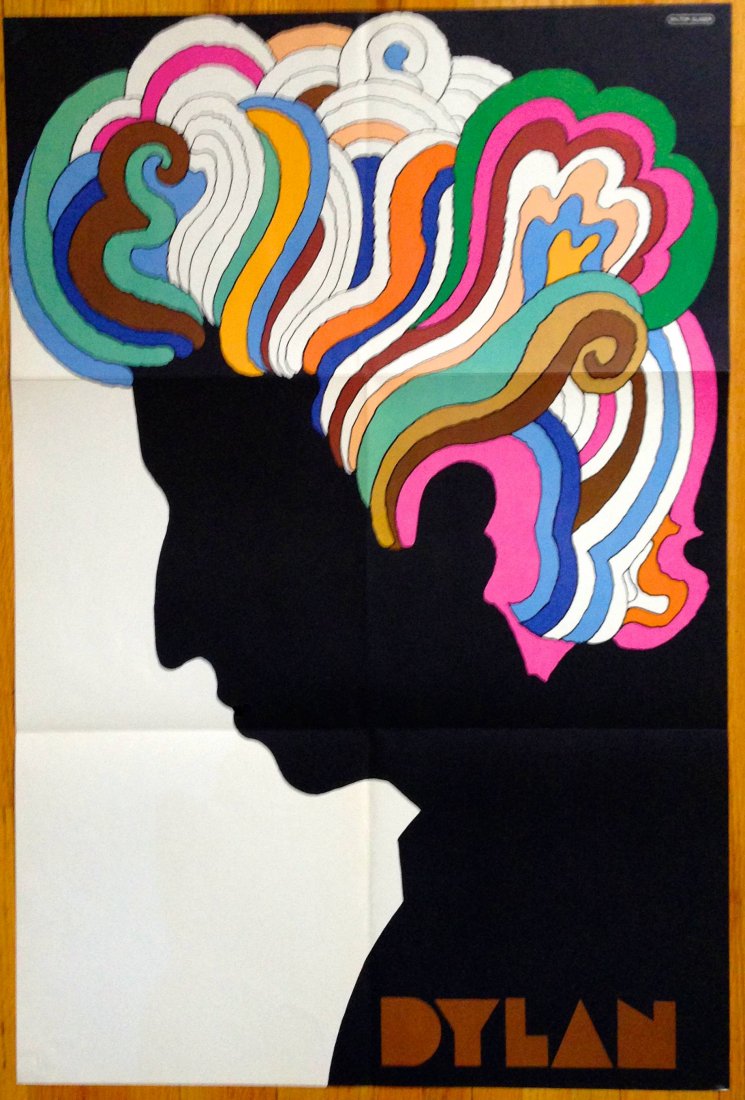 BOB DYLAN - MILTON GLASER: BOB DYLAN - MILTON GLASER Great color - no discoloration due to age.