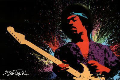 Jimi Hendrix - SPLASH OF PAINT poster: Jimi Hendrix - SPLASH OF PAINT poster Jimi Hendrix Poster Paint Splash Poster Print, 36×24