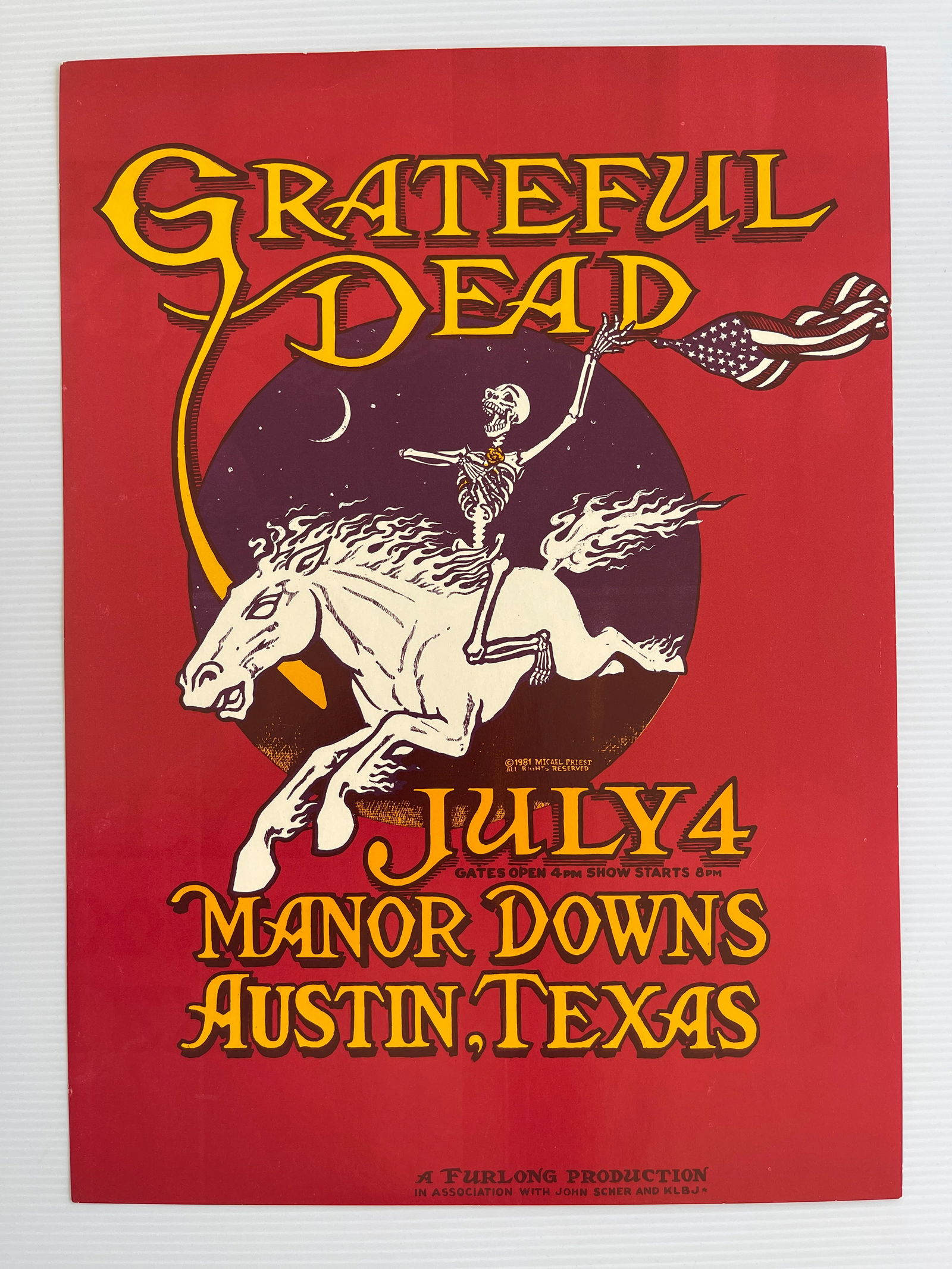 Grateful Dead Austin 81 Priest - 1st (1 of 1)