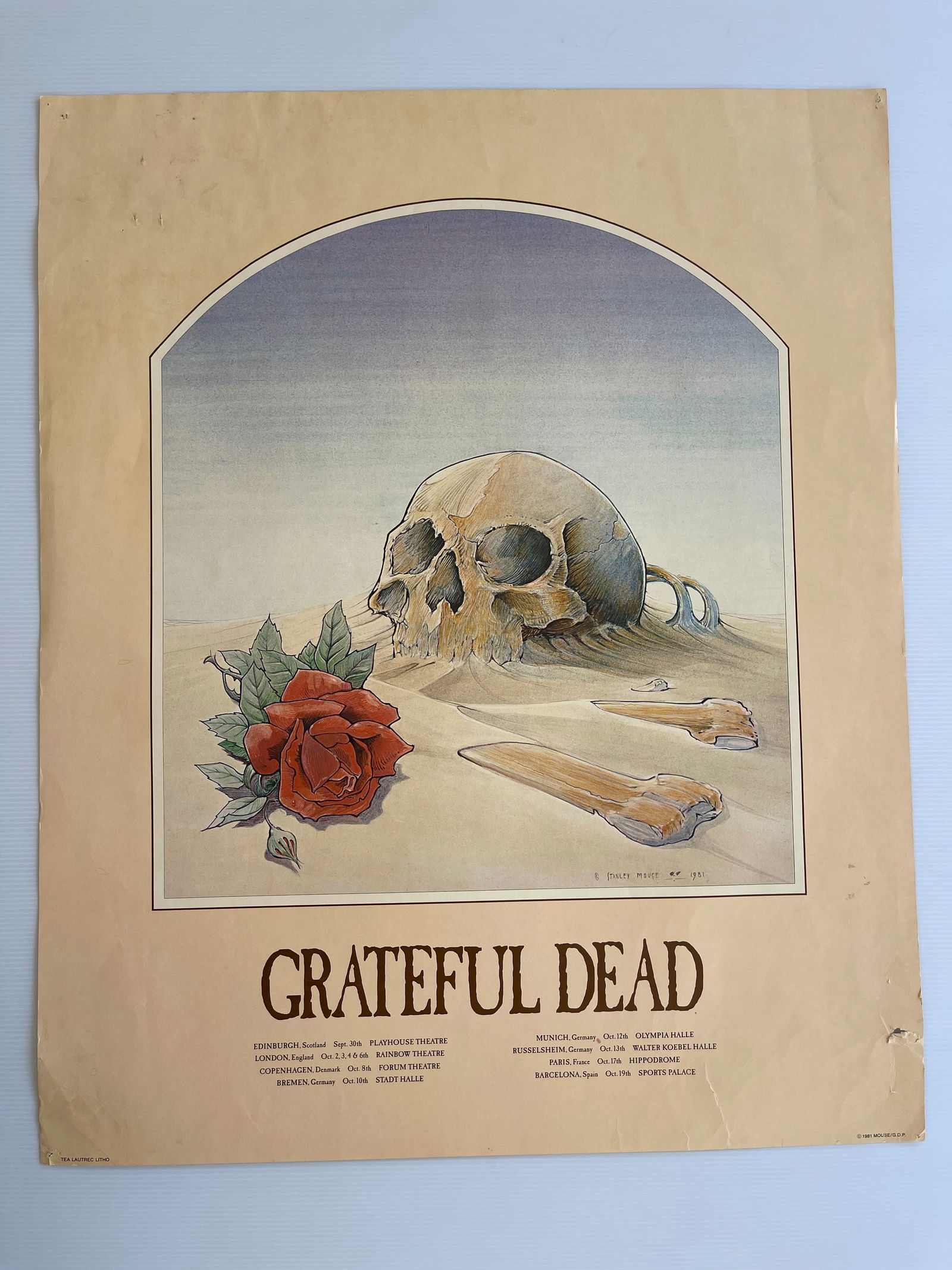 DEAD - 1981 TOUR POSTER - STANLEY MOUSE (1 of 1)