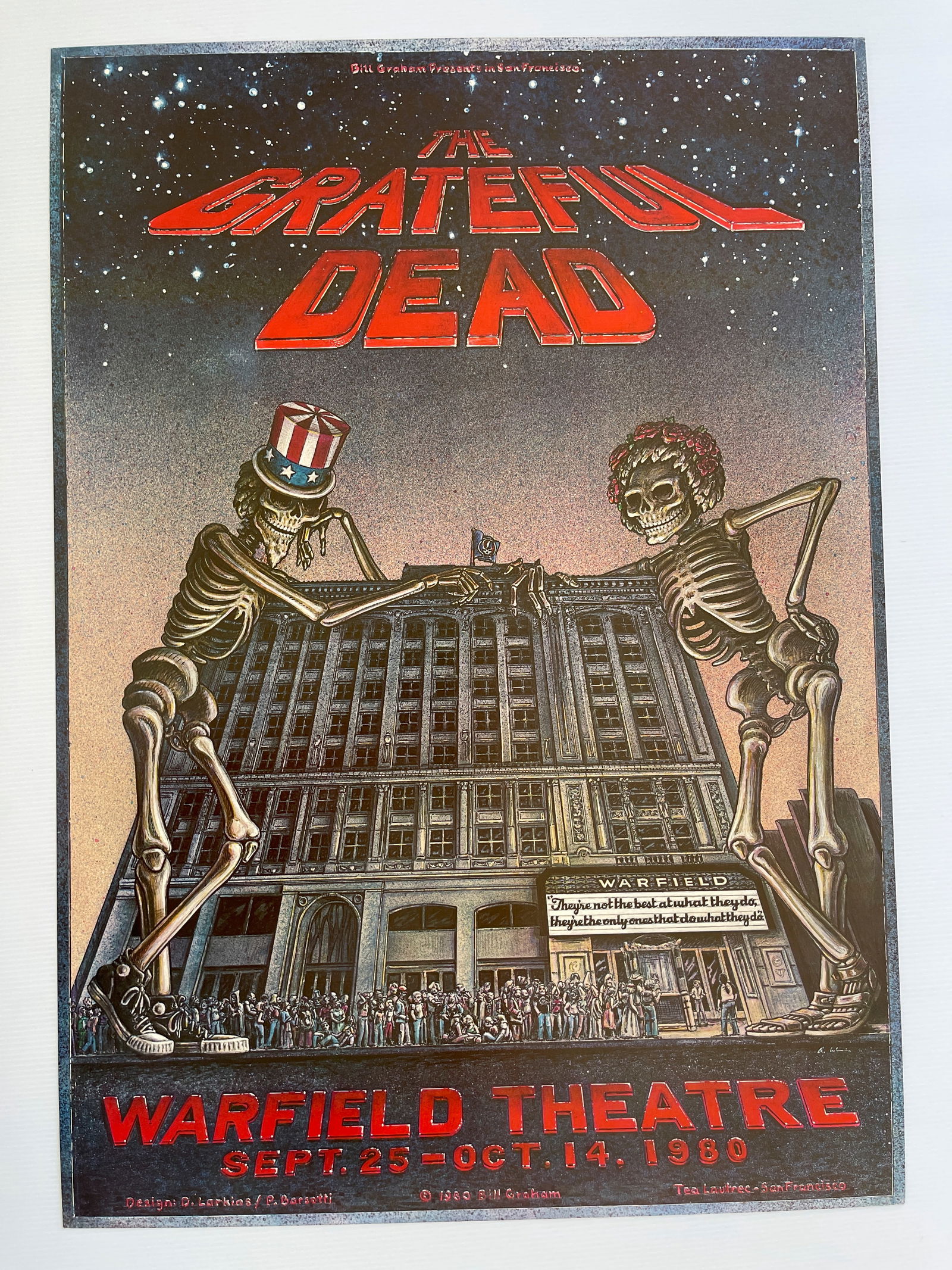 AOR 4.45 Grateful Dead Warfield 80 Larkins Barsotti - OP-1 (1 of 1)