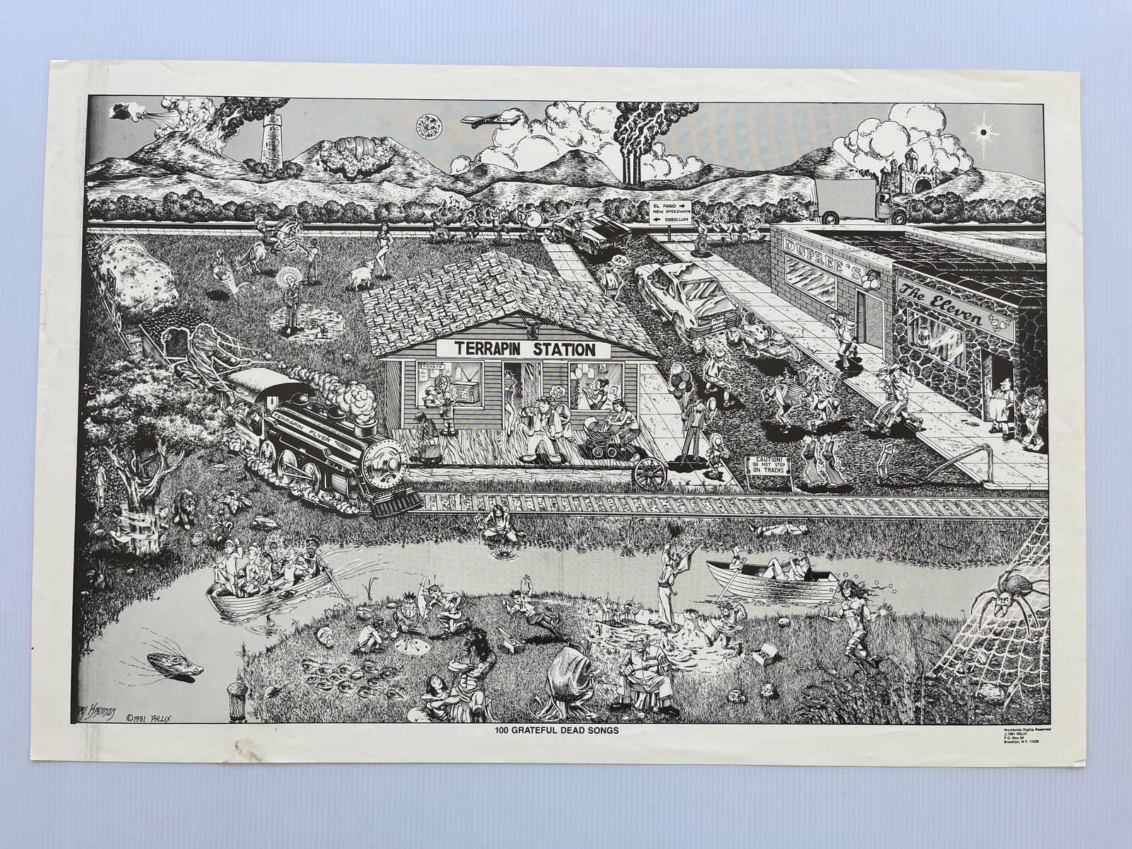 100 GRATEFUL DEAD SONGS POSTER (1 of 1)