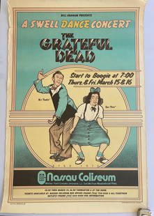 Grateful Dead Nassau 73 Byrd - OP-1: Grateful Dead Nassau 1973 Byrd - OP-1 - 1st pressing. 25 x 38. EDGEWEAR - ORIGINAL 1ST. Nassau Coliseum - Uniondale, NY. BG (Bill Graham) 288. AoR (Art of Rock) 4.220. FIRST PRINTINGS OF THIS POSTER H