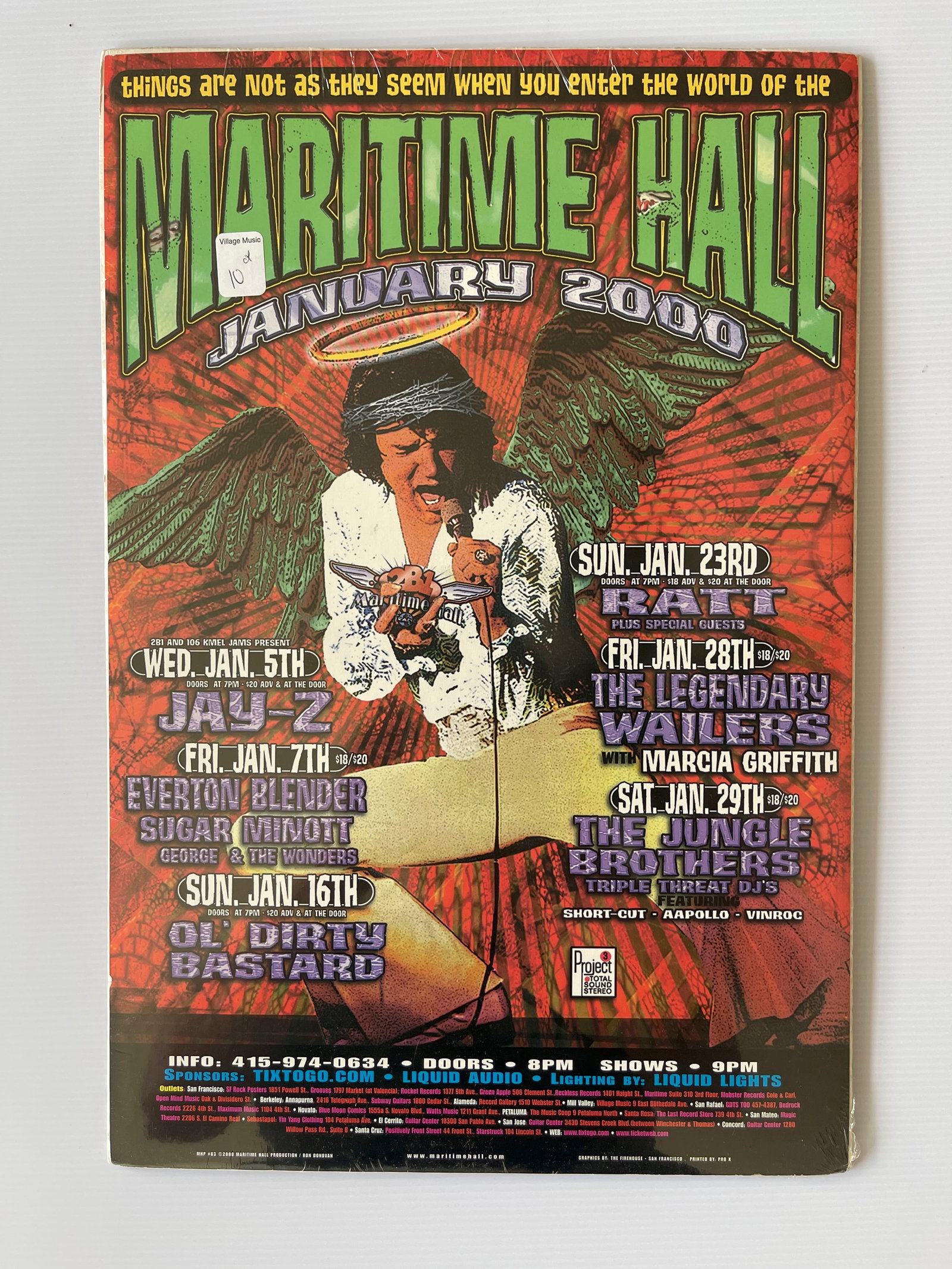 MARITIME HALL - 2000 WITH JAY-Z: MARITIME HALL - 2000 WITH JAY-Z AND MORE: OL’ DIRTY BASTARD, RATT, WAILERS,