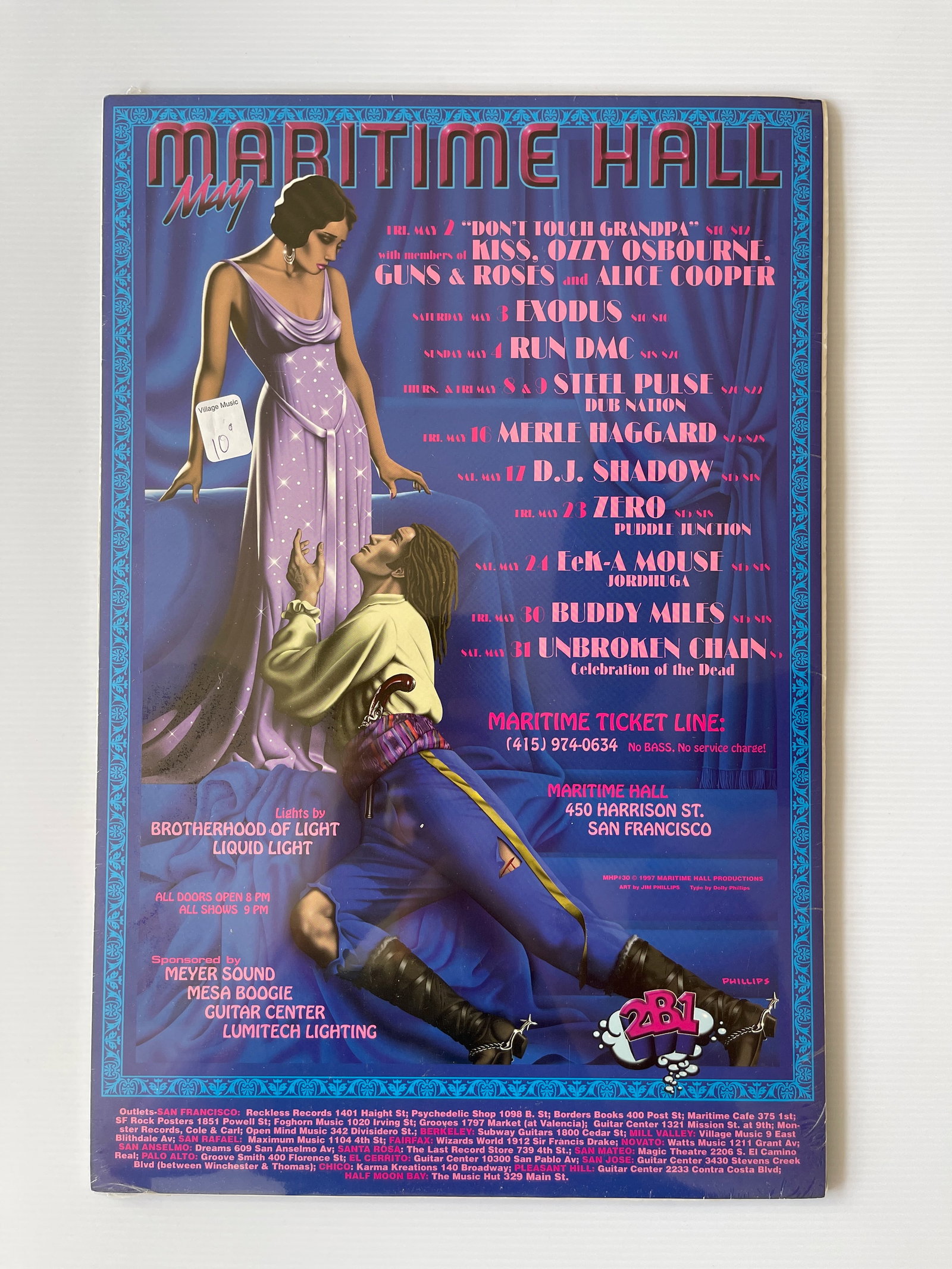 MARITIME HALL - WITH KISS, OZZY: MARITIME HALL - WITH KISS, OZZY, ALICE COOPER, RUN DMC. GUNS AND ROSES, MERLE HAGGARD, ZERO, BUDDY MILES, UNBROKEN CHAIN