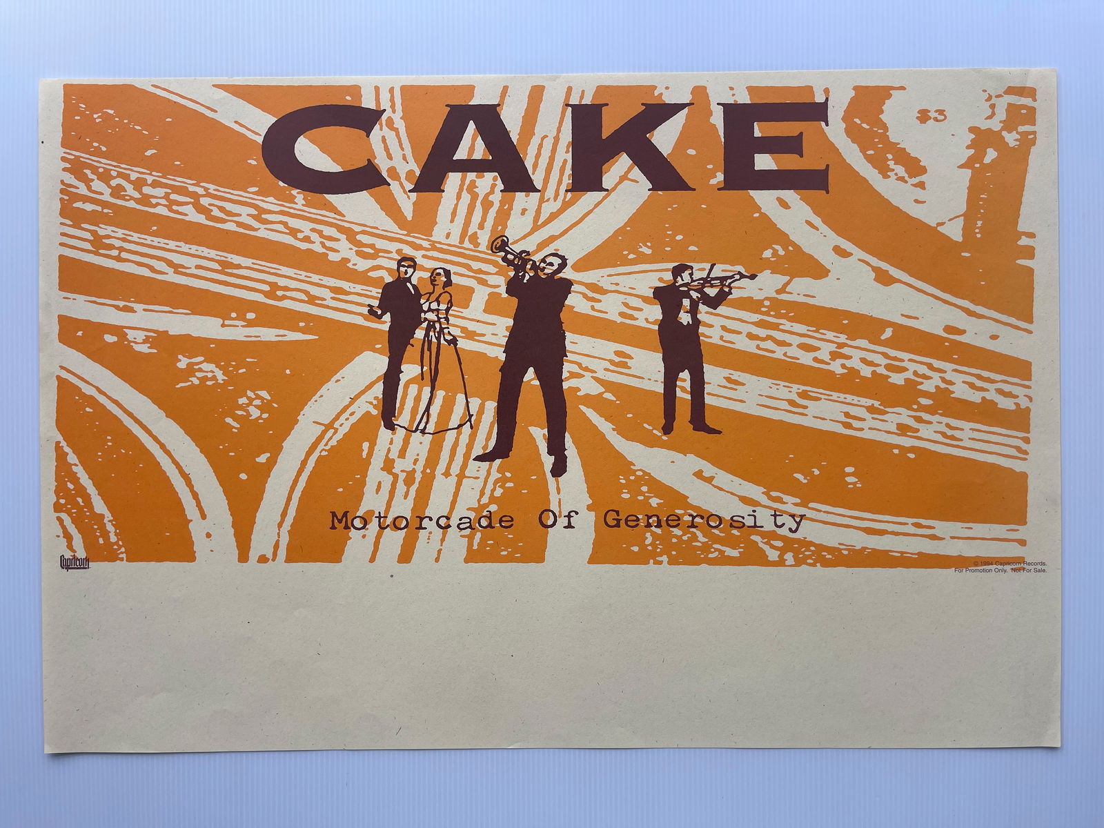 CAKE - MOTORCADE OF GENEROSITY TOUR BLANK 1994 (1 of 1)