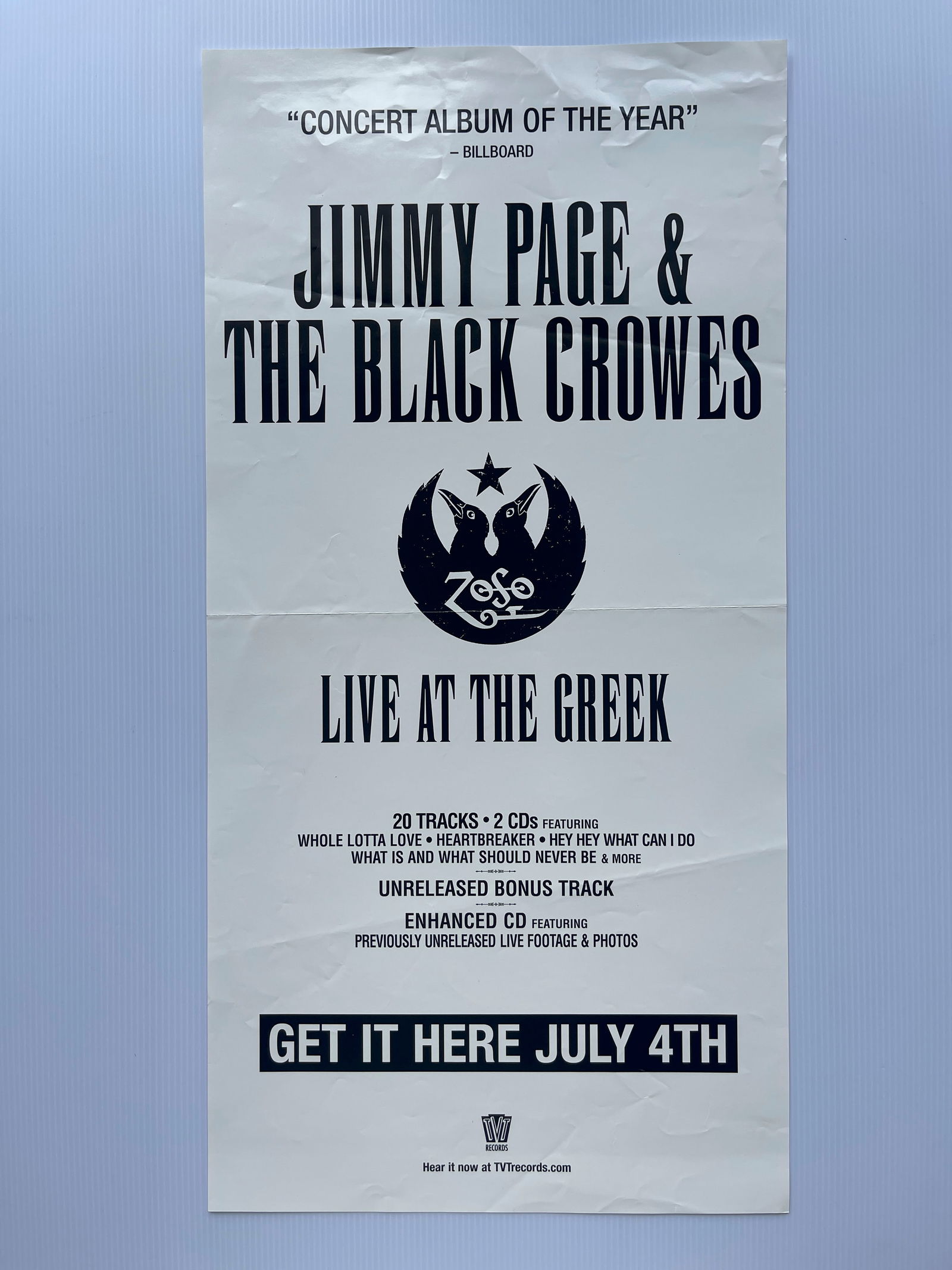 JIMMY PAGE AND THE BLACK CROWES- RECORD STORE PROMO (1 of 1)