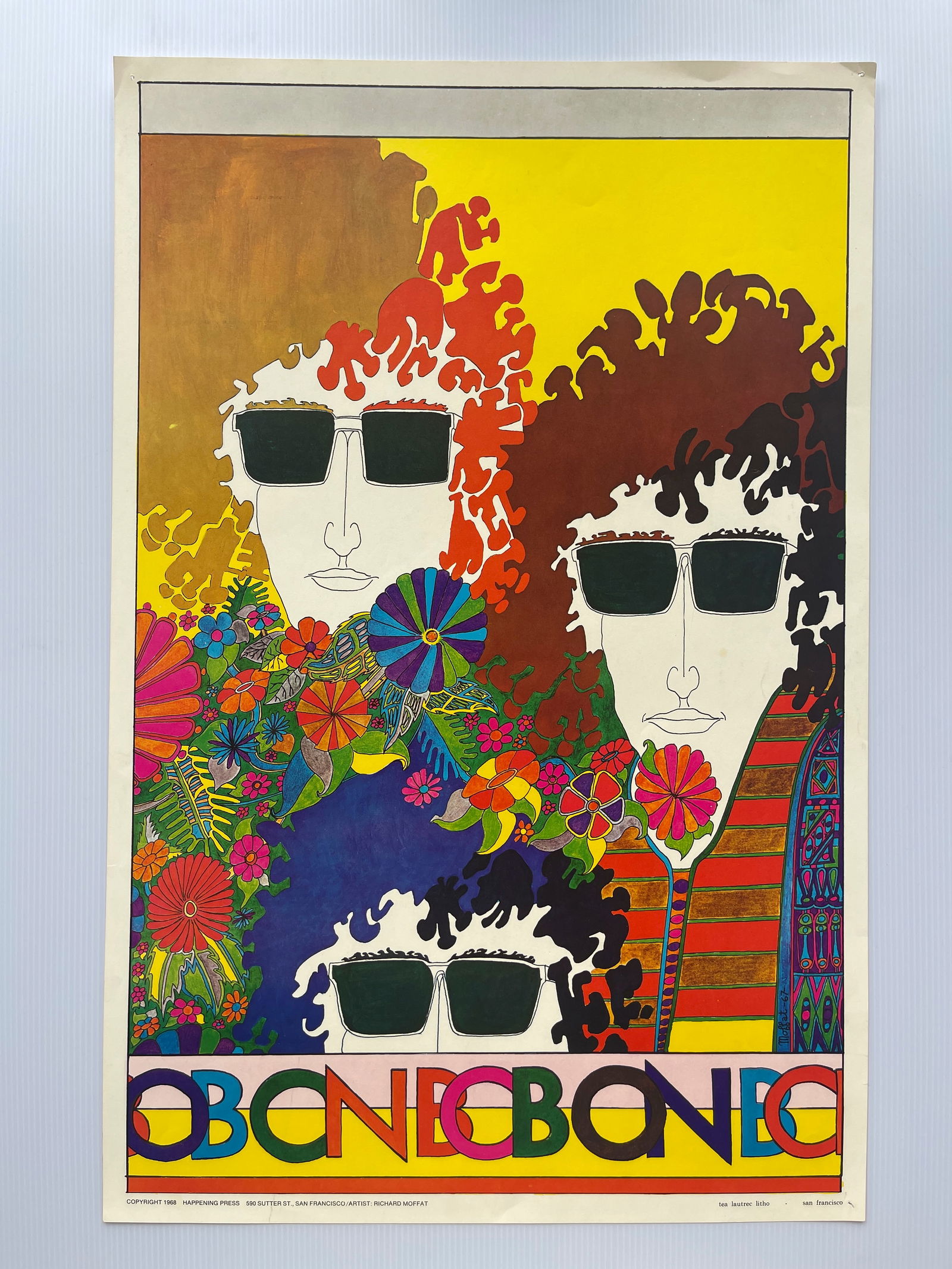 ON BOB - BOB DYLAN ORIGINAL 1968 POSTER (1 of 1)