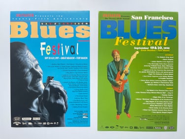 SAN FRANCISCO BLUES FESTIVAL SET OF TWO POSTERS