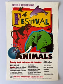 TWO FESTIVAL POSTERS - FESTIVAL FOR THE ANIMALS / BLUES FEST