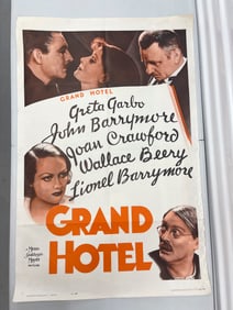 GRAND HOTEL ORIGINAL ONE SHEET 1962