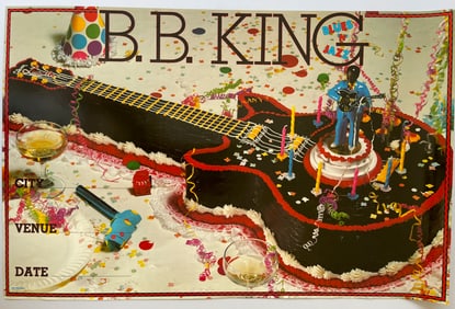 ULTIMATE RARE B.B. KING UNUSED TOUR POSTER