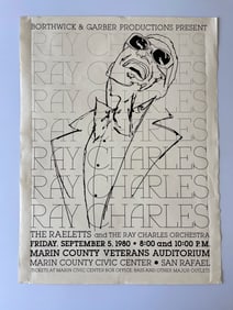 RAY CHARLES 1980 MARIN COUNTY VETERANS AUDITORIUM